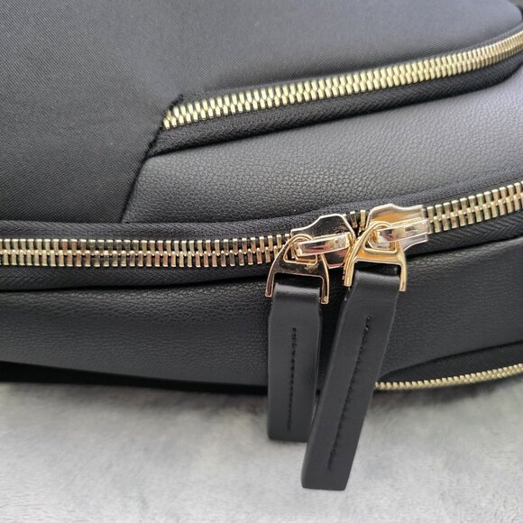 Troubadour Momentum Travel Business Backpack 13L Black, Gold Hardware NWT - Picture 6 of 15